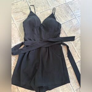 Emerald Sundae Strapless Black romper!